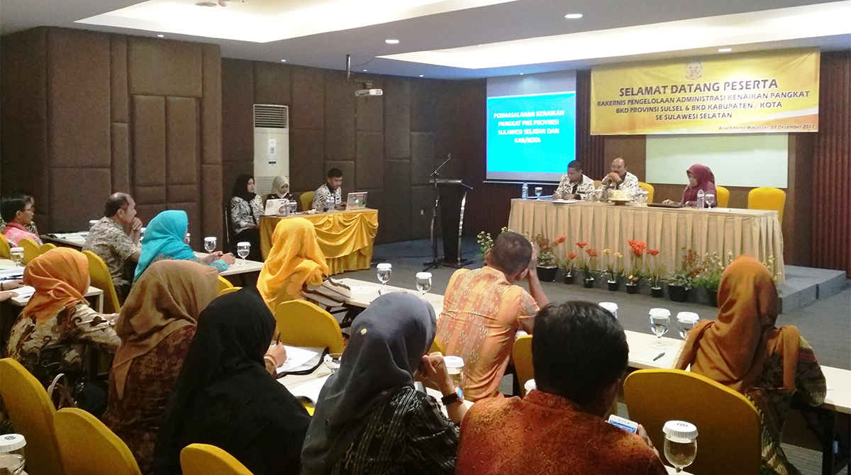 Rakenis Pengelolaan Administrasi Kenaikan Pangkat BKD Prov. Sulsel & BKD Kab. / Kota Se-Sulawesi Selatan