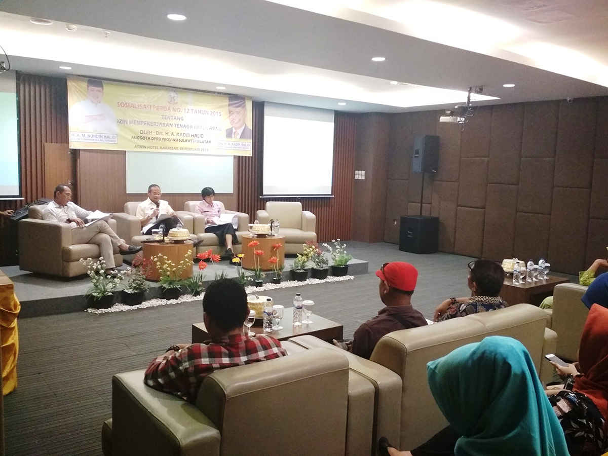 Sosialisasi Perda No. 12 Tahun 2015 oleh anggota DPRD Prov. Sulsel Bapak Drs. Kadir Halid